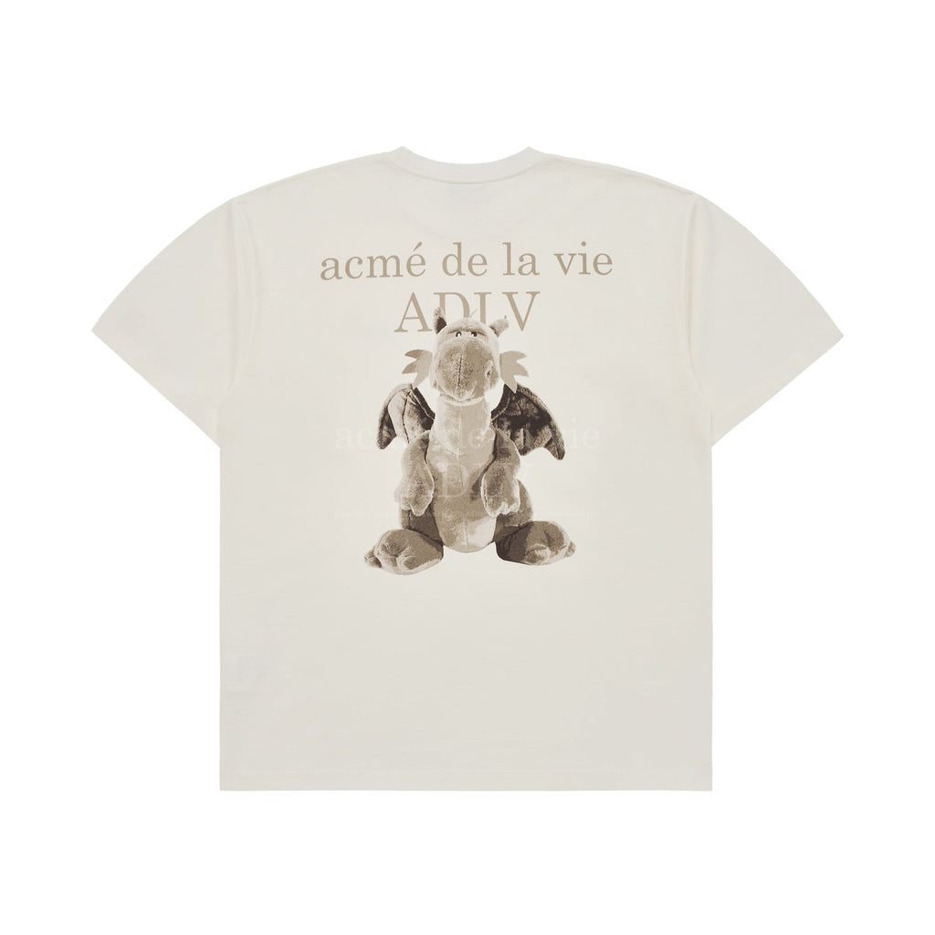 ADLV FUZZY DRAGON ARTWORK SHORT SLEEVE T-SHIRT CREAM