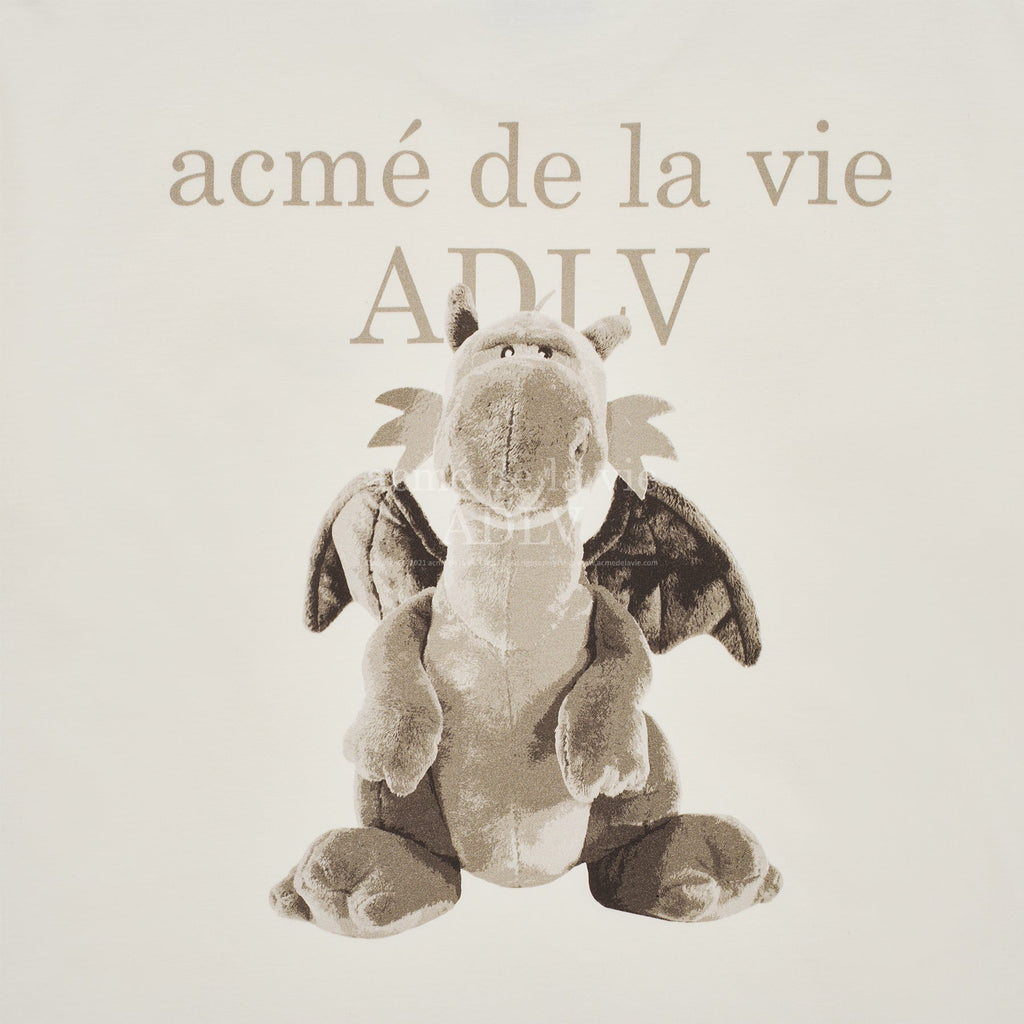 ADLV FUZZY DRAGON ARTWORK SHORT SLEEVE T-SHIRT CREAM