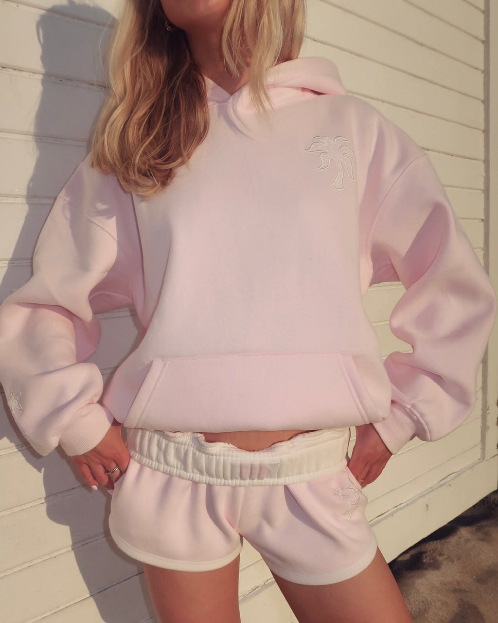"Lacy" Hoodie in Angel Pink