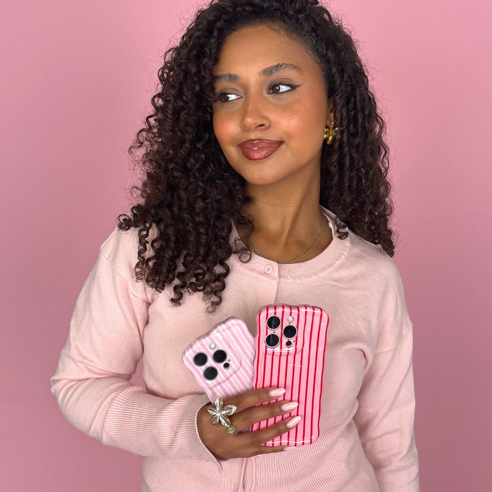 Wavy Phone Case - Powder Stripes
