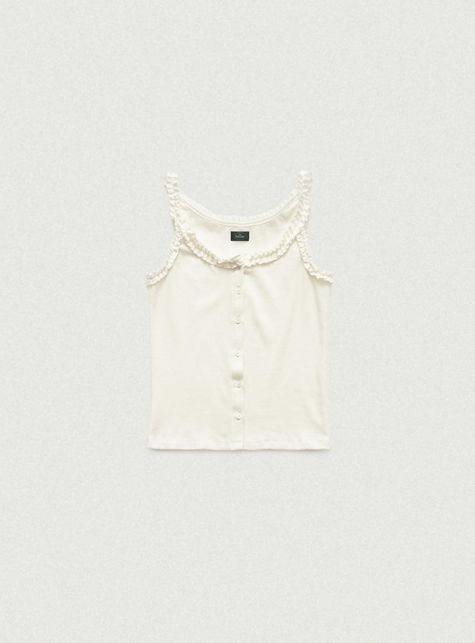 Lebeau Button Sleeveless Top_Ivory