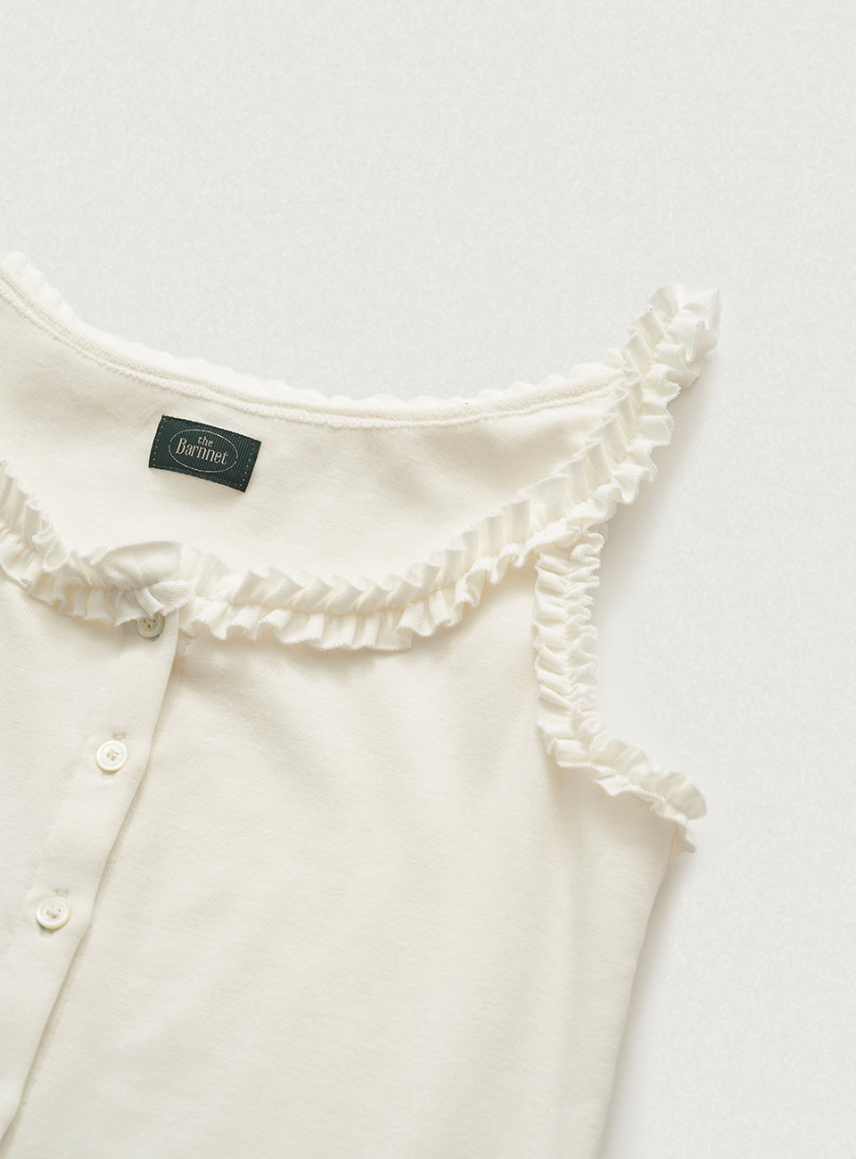 Lebeau Button Sleeveless Top_Ivory