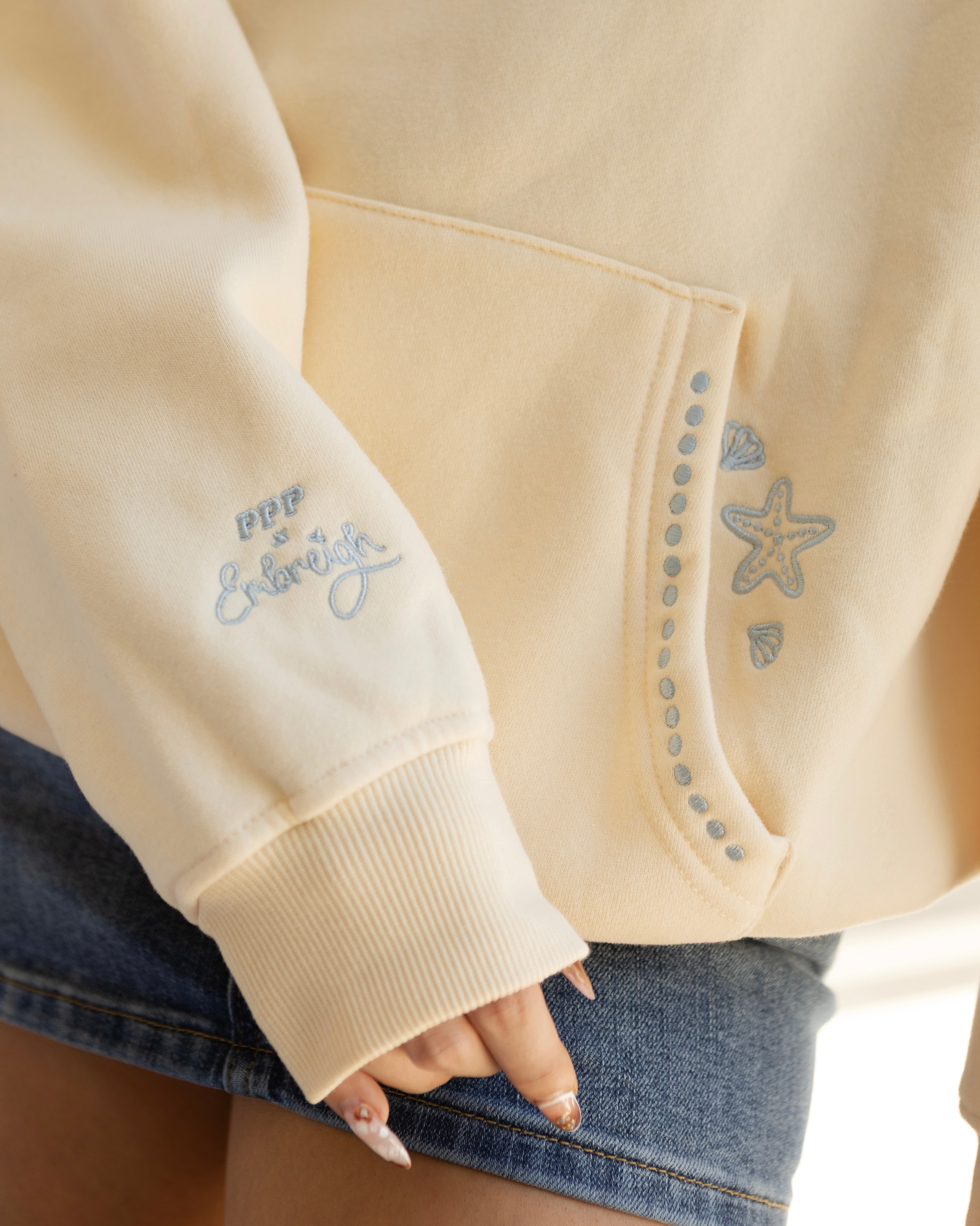 "Live in the Moment" Hoodie in Sand