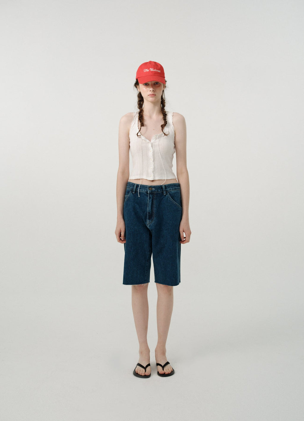 White Ravioli Lace-Trim Tank Top