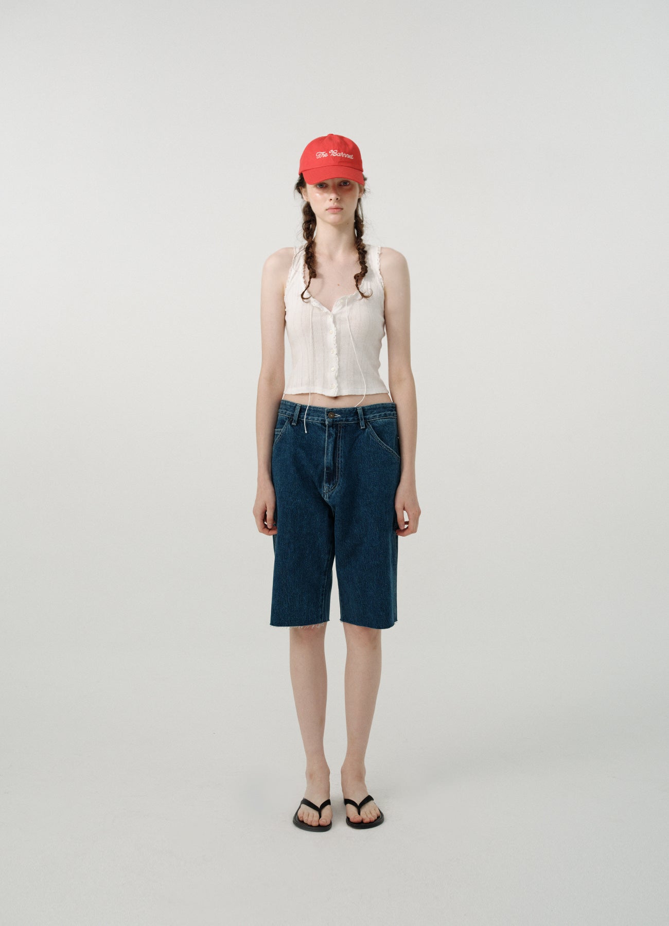 White Ravioli Lace-Trim Tank Top