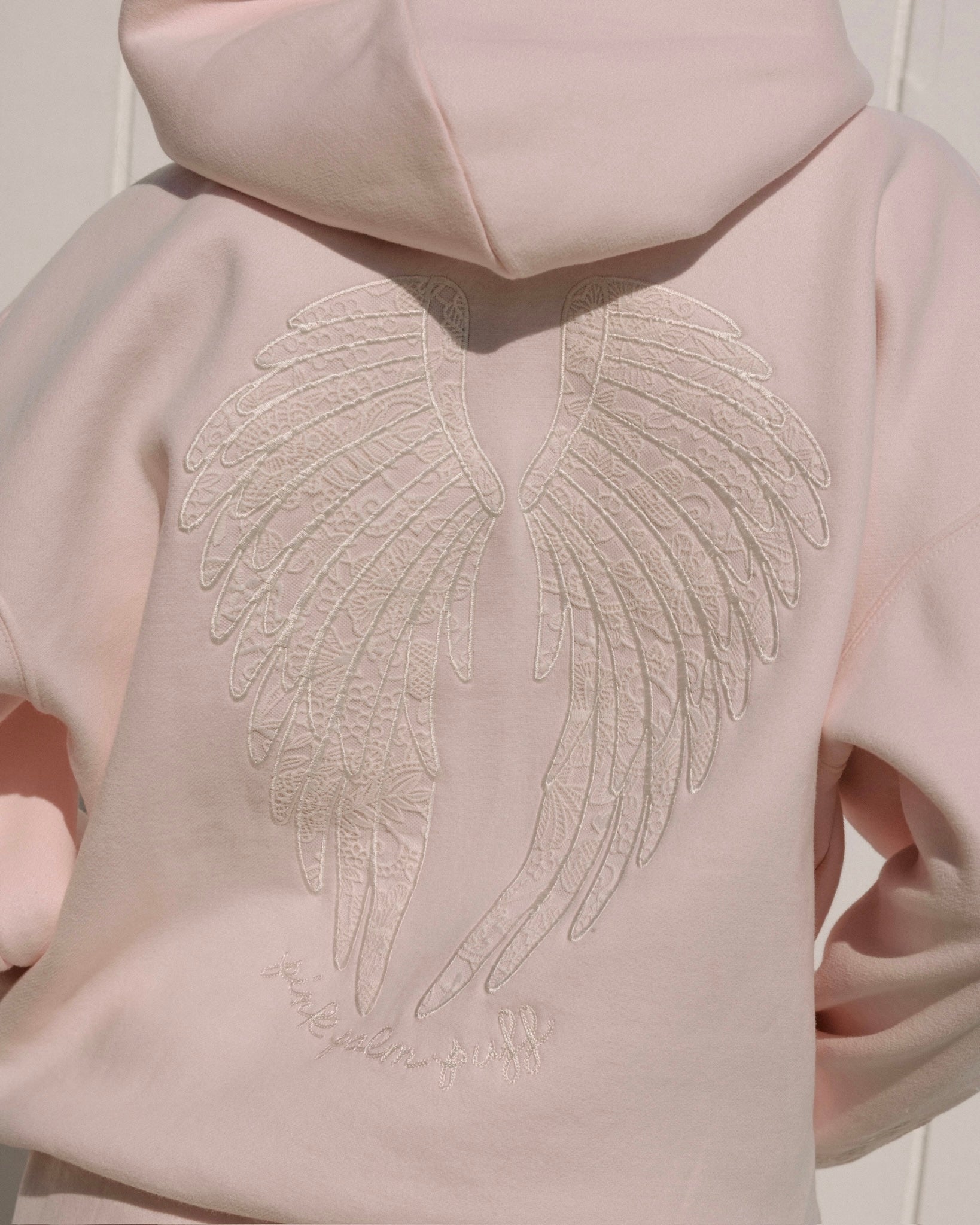 "Lacy" Hoodie in Angel Pink