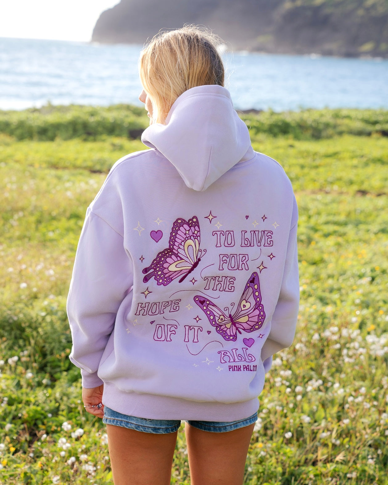 "To Live For the Hope of it All" Hoodie in Lilac