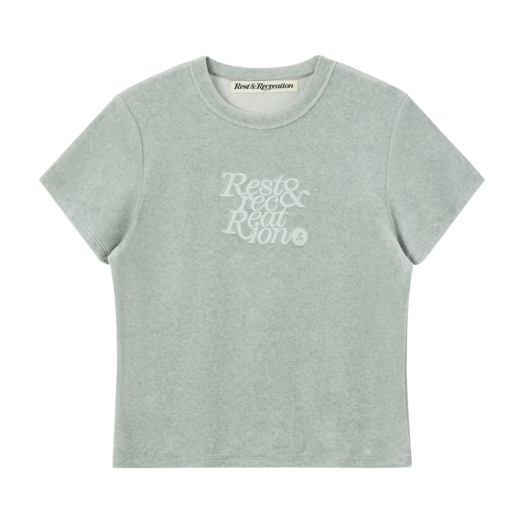VELVET LOGO T-SHIRT - MINT