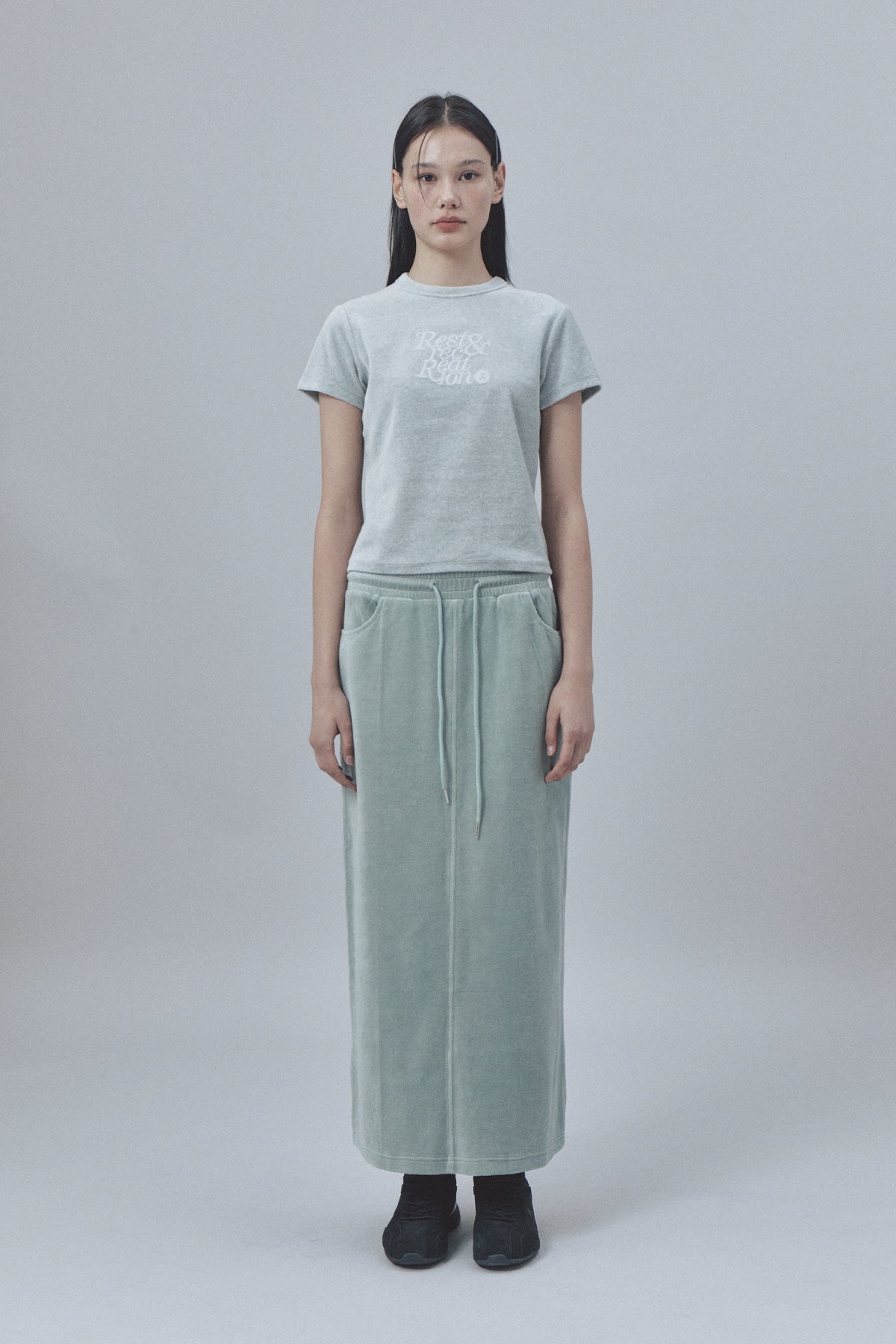VELVET LOGO T-SHIRT - MINT