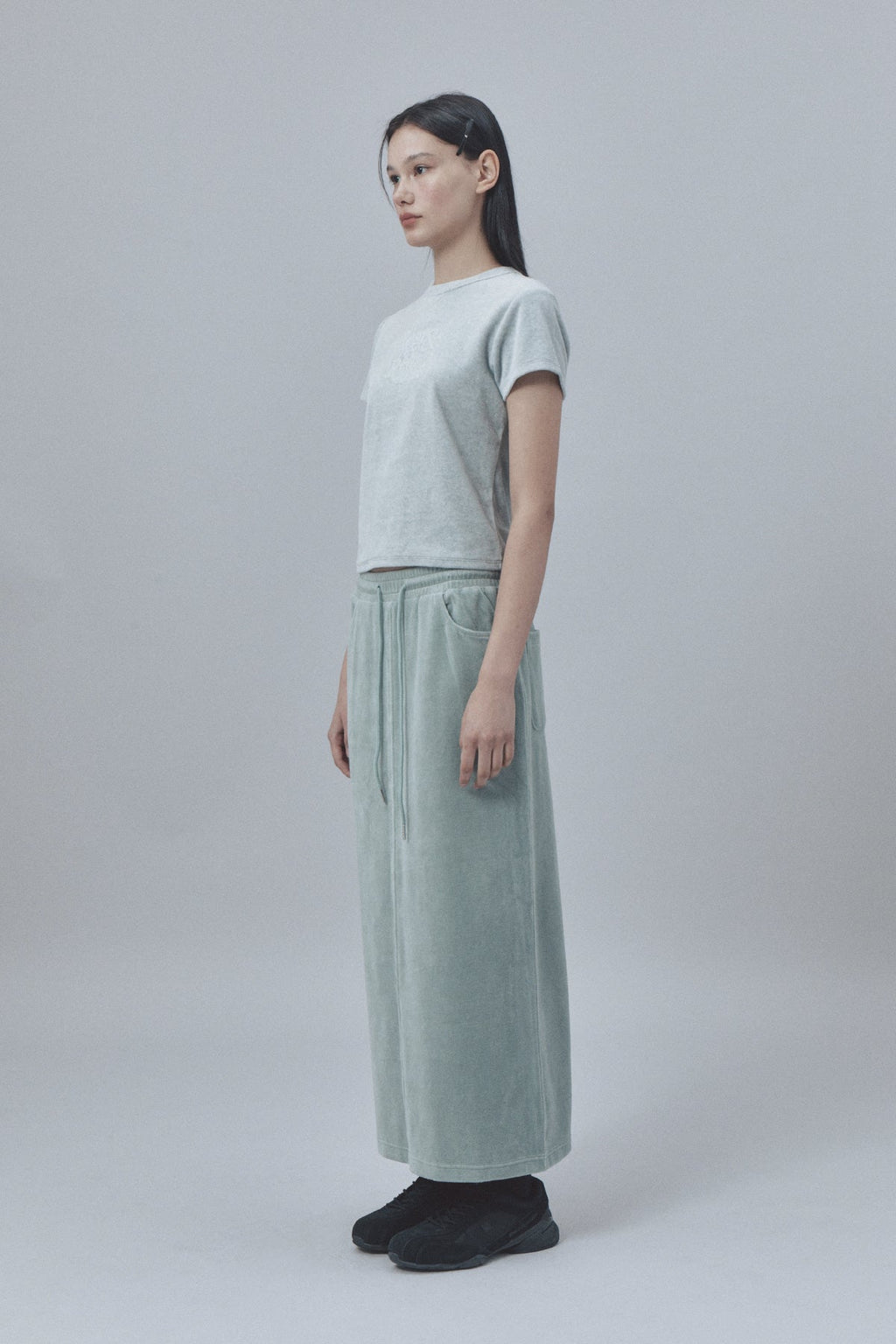 VELVET LOGO T-SHIRT - MINT