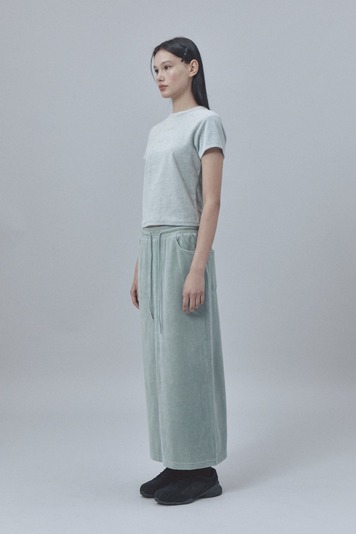 VELVET LOGO T-SHIRT - MINT