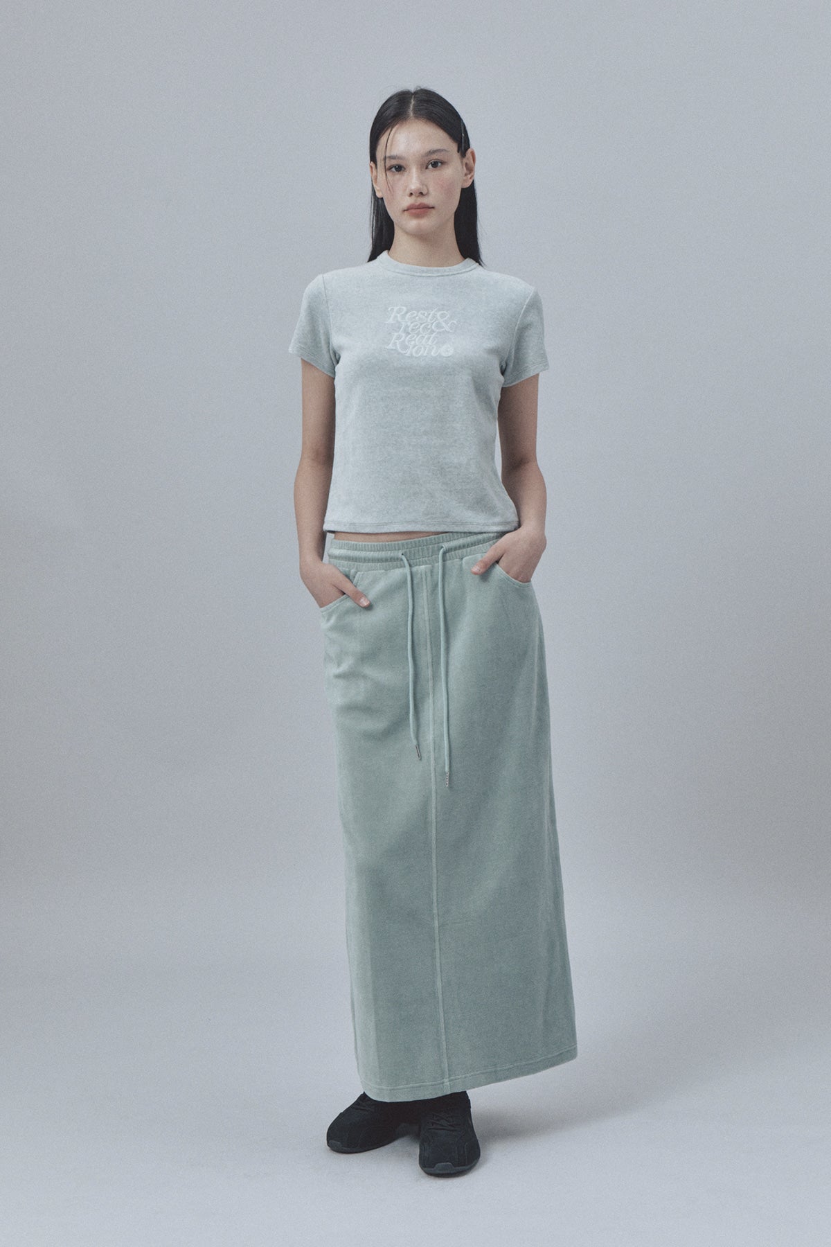VELVET LOGO T-SHIRT - MINT