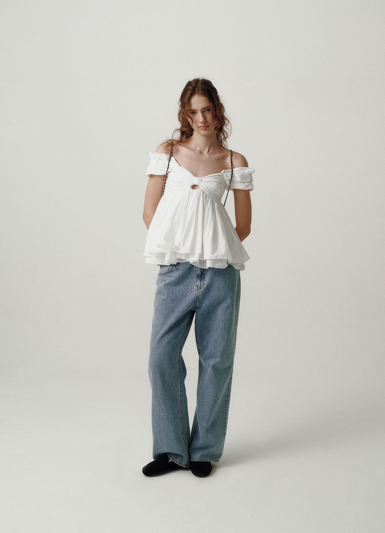 White Magnolia Off-Shoulder Top
