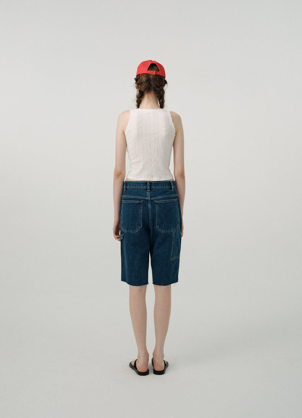 White Ravioli Lace-Trim Tank Top