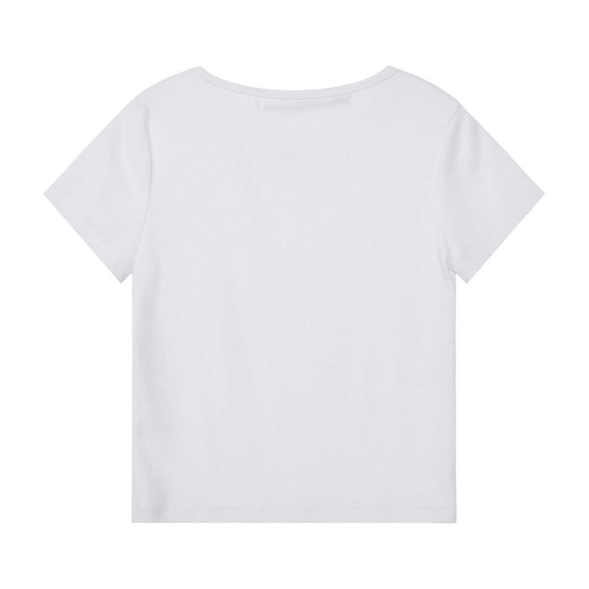 U-NECK LOGO CLIP TOP - WHITE