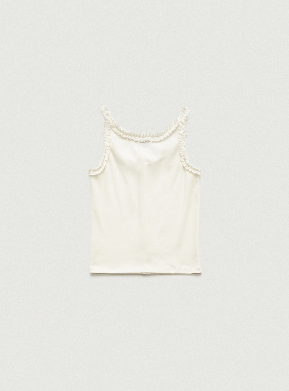 Lebeau Button Sleeveless Top_Ivory